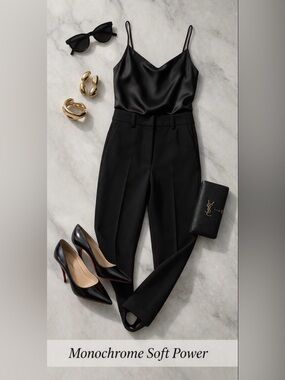 Maje Black Stirrup Trousers